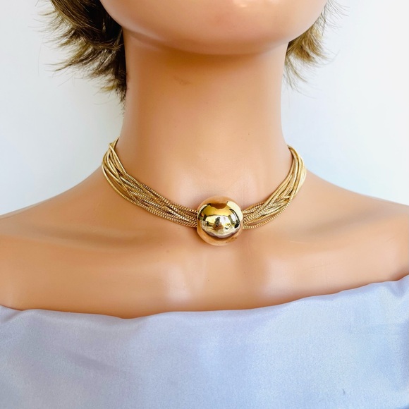 Gold choker, Wedding necklace - Picture 4 of 7